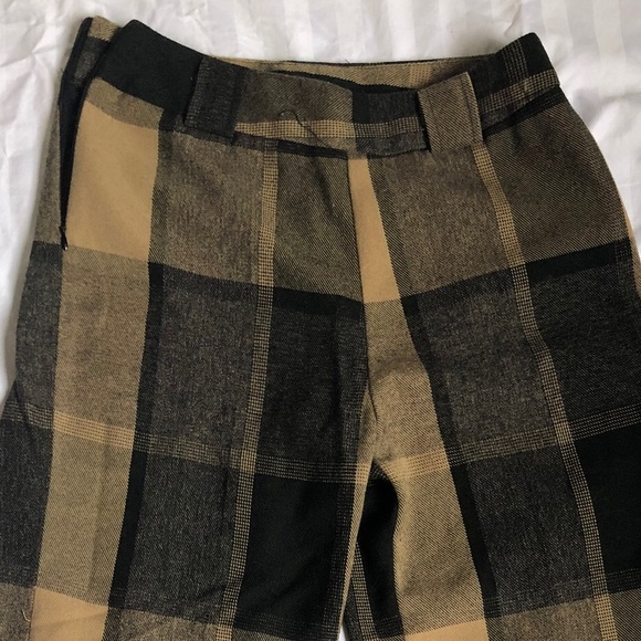 VINTAGE plaid trousers with side zipper - Picture 3 of 3